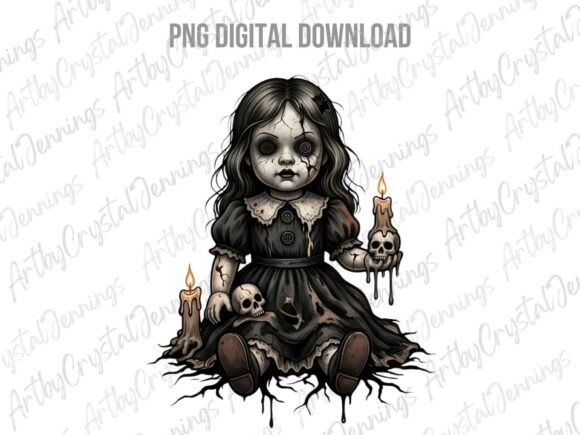 Download Spooky Gothic Creepy Doll PNG - Gothic creepy Collection