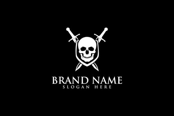 Download Skull Shield with Cross Sword Logo. - Logo Collection