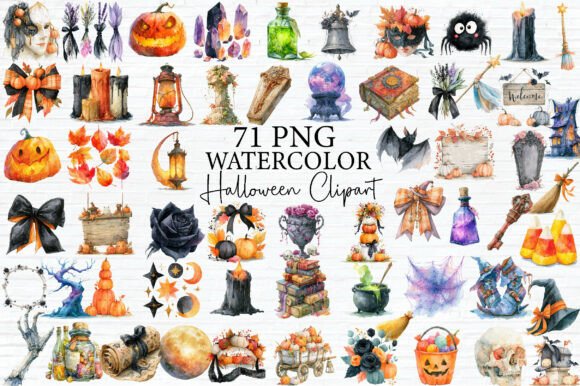Download Halloween Watercolor Clipart Bundle - Premium Resources