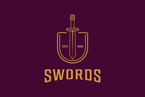 Download Sword and Shield Logo Line Art Simple - Logo Collection